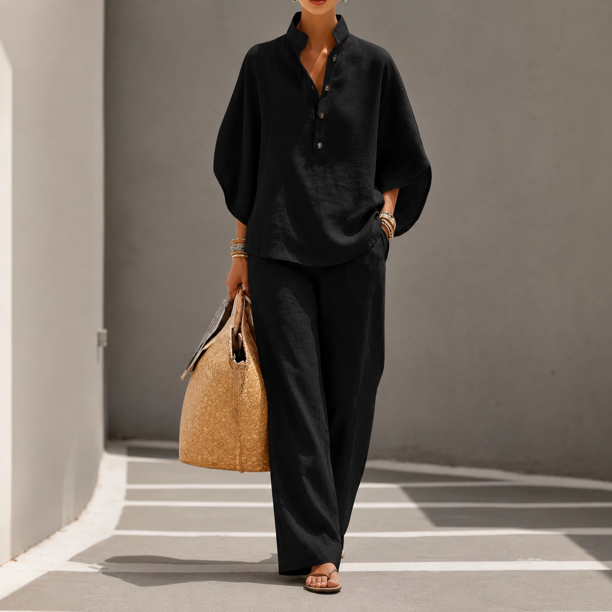 Ensemble Chic Femme Manches Courtes